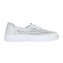 Pantofi dama casual din piele naturala cu perforatii - Ama Alb GSK7054A